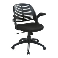 OSP Home Furnishings TYLA26-B3 Tyler Office Chair with Black Frame and Black Fabric